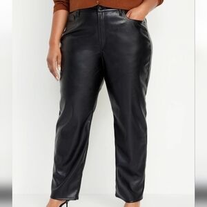 30 - Old Navy • High-Waisted OG Loose Faux-Leather Pants